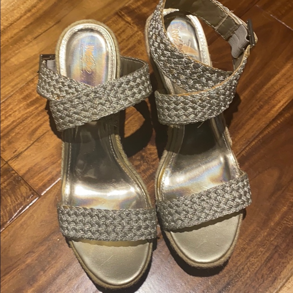 Missimo wrap around ankle wedge sandal